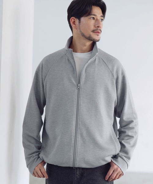 SPU(スプ)の「【セットアップ対応】防シワ・抗ピリング・ウォッシャブル ハイポンチ長袖トラックジャージジャケット(その他アウター・メンズ・杢グレー/チャコール/ブラック/ブラウン・S/M/L/XL)」の14枚目の写真