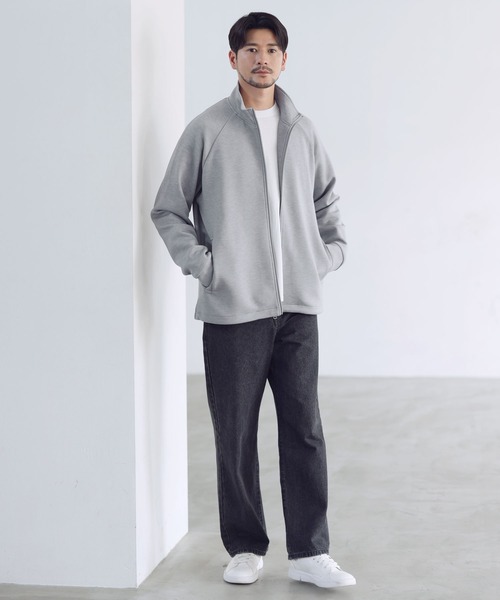 SPU(スプ)の「【セットアップ対応】防シワ・抗ピリング・ウォッシャブル ハイポンチ長袖トラックジャージジャケット(その他アウター・メンズ・杢グレー/チャコール/ブラック/ブラウン・S/M/L/XL)」の18枚目の写真