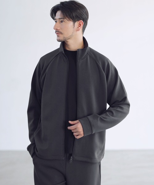 SPU(スプ)の「【セットアップ対応】防シワ・抗ピリング・ウォッシャブル ハイポンチ長袖トラックジャージジャケット(その他アウター・メンズ・杢グレー/チャコール/ブラック/ブラウン・S/M/L/XL)」の21枚目の写真