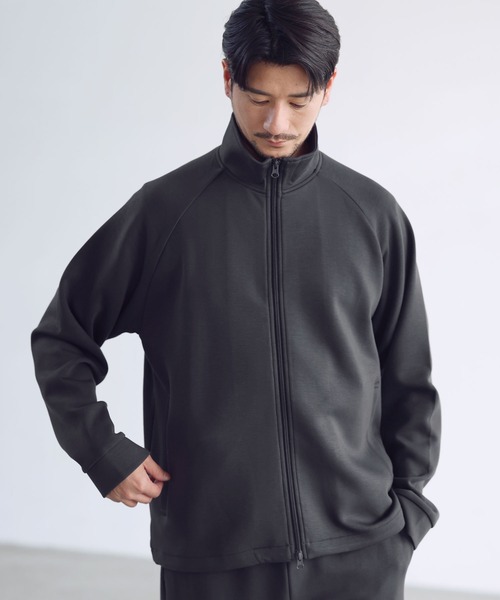 SPU(スプ)の「【セットアップ対応】防シワ・抗ピリング・ウォッシャブル ハイポンチ長袖トラックジャージジャケット(その他アウター・メンズ・杢グレー/チャコール/ブラック/ブラウン・S/M/L/XL)」の22枚目の写真