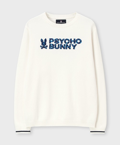 Psycho Bunny(サイコバニー)の「モザイク調ロゴ刺繍 コットン クルーネックニット(ニット/セーター・メンズ・レッド/ブラック/オフホワイト・MEDIUM/X-LARGE/LARGE)」の15枚目の写真