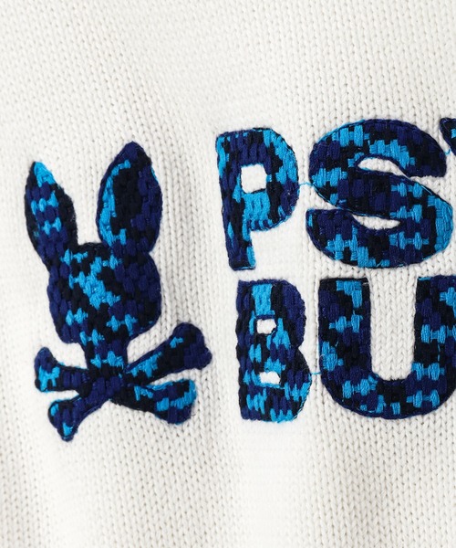 Psycho Bunny(サイコバニー)の「モザイク調ロゴ刺繍 コットン クルーネックニット(ニット/セーター・メンズ・レッド/ブラック/オフホワイト・MEDIUM/X-LARGE/LARGE)」の16枚目の写真