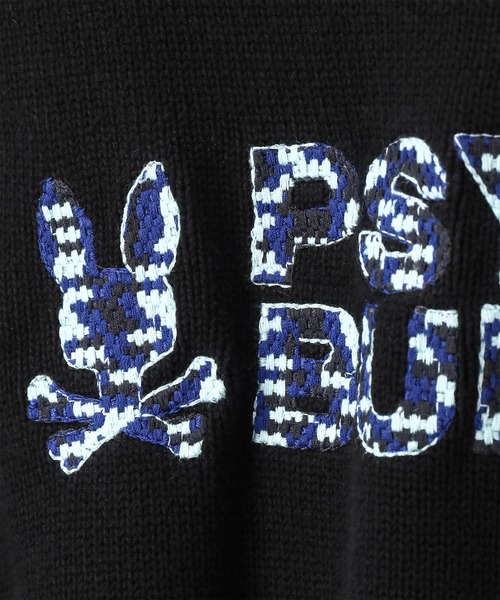 Psycho Bunny(サイコバニー)の「モザイク調ロゴ刺繍 コットン クルーネックニット(ニット/セーター・メンズ・レッド/ブラック/オフホワイト・MEDIUM/X-LARGE/LARGE)」の9枚目の写真