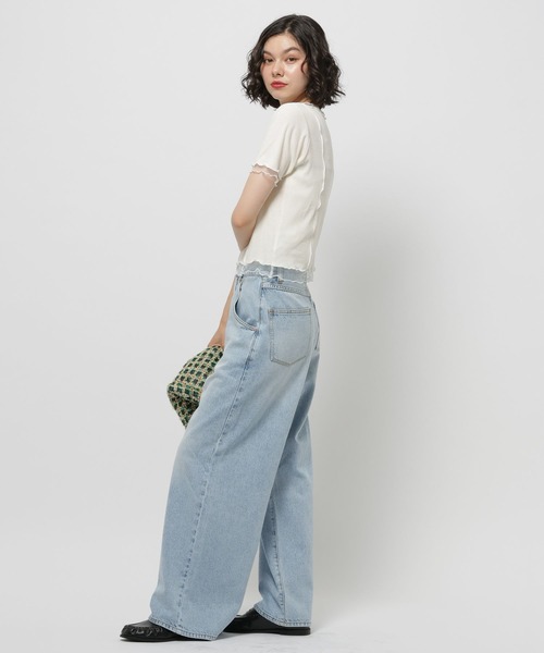 niko and...(ニコアンド)の「【WILLIAM B.ELIOTT】デニムパンツ(デニムパンツ・レディース・ライトブルー/ピンク・MEDIUM/LARGE)」の4枚目の写真