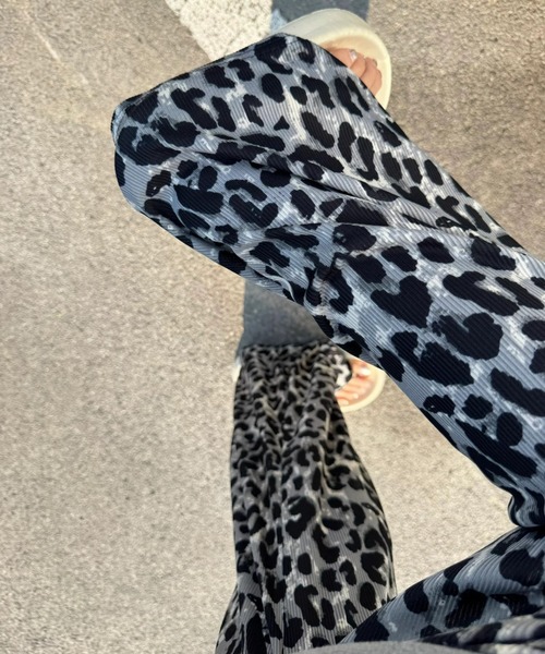 Vipoa(ヴィポア)の「Leopard drape pleats pants(その他パンツ・レディース・グレー/ブラウン・FREE)」の7枚目の写真
