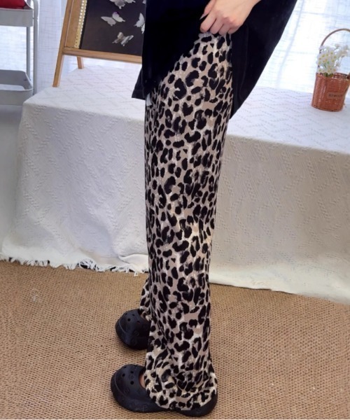 Vipoa(ヴィポア)の「Leopard drape pleats pants(その他パンツ・レディース・グレー/ブラウン・FREE)」の3枚目の写真