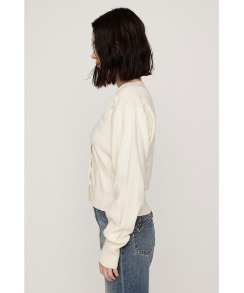 SLY(スライ)の「SCARF SET KNIT CARDIGAN スカーフセットニットカーディガン 秋服 2点セット(カーディガン/ボレロ・レディース・バーガンディー/杢グレー/アイボリー・FREE)」の8枚目の写真