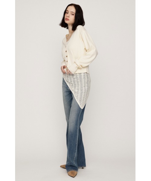 SLY(スライ)の「SCARF SET KNIT CARDIGAN スカーフセットニットカーディガン 秋服 2点セット(カーディガン/ボレロ・レディース・バーガンディー/杢グレー/アイボリー・FREE)」の12枚目の写真