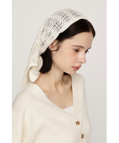 SLY(スライ)の「SCARF SET KNIT CARDIGAN スカーフセットニットカーディガン 秋服 2点セット(カーディガン/ボレロ・レディース・バーガンディー/杢グレー/アイボリー・FREE)」の18枚目の写真