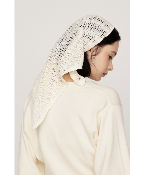 SLY(スライ)の「SCARF SET KNIT CARDIGAN スカーフセットニットカーディガン 秋服 2点セット(カーディガン/ボレロ・レディース・バーガンディー/杢グレー/アイボリー・FREE)」の19枚目の写真