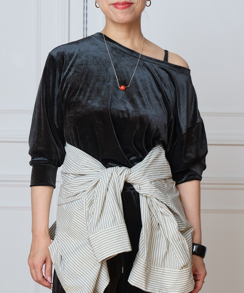 IENA LA BOUCLE(イエナラブークル)の「IENA LA BOUCLE トリアセベロアロングスリーブTシャツ(Tシャツ/カットソー・レディース・ブラック/ピンク・FREE)」の19枚目の写真