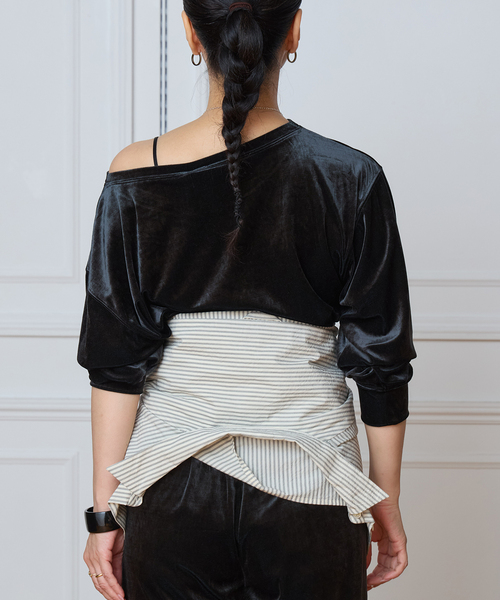 IENA LA BOUCLE(イエナラブークル)の「IENA LA BOUCLE トリアセベロアロングスリーブTシャツ(Tシャツ/カットソー・レディース・ブラック/ピンク・FREE)」の14枚目の写真