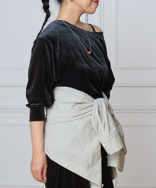 IENA LA BOUCLE(イエナラブークル)の「IENA LA BOUCLE トリアセベロアロングスリーブTシャツ(Tシャツ/カットソー・レディース・ブラック/ピンク・FREE)」の15枚目の写真