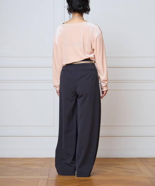 IENA LA BOUCLE(イエナラブークル)の「IENA LA BOUCLE トリアセベロアロングスリーブTシャツ(Tシャツ/カットソー・レディース・ブラック/ピンク・FREE)」の8枚目の写真