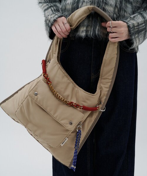 CIAOPANIC TYPY(チャオパニックティピー)の「:ZOZO限定【TYNNE.】トライアングルミックスコードデザインBAG(トートバッグ・レディース・ブラック/ベージュ・ONE SIZE)」の8枚目の写真