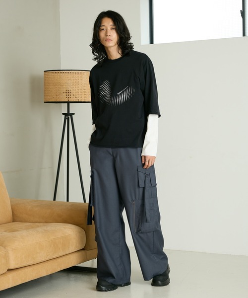 RAGEBLUE（レイジブルー）の「GRAPHIC LAYERED LONG TEE/グラフィックレイヤードロンＴ（Tシャツ/カットソー・メンズ・ホワイト/ブラック・MEDIUM/LARGE）」の12枚目の写真