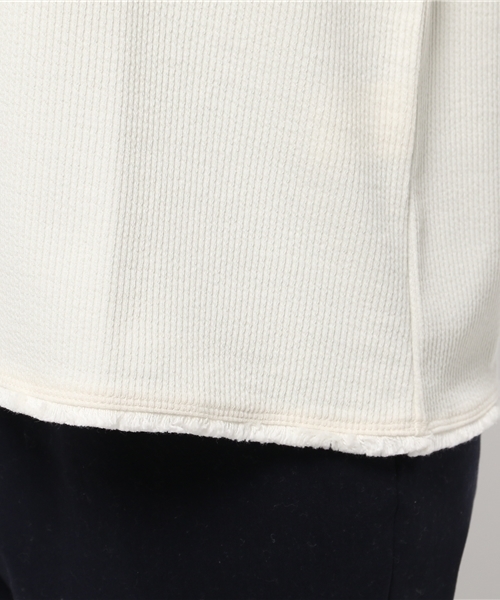 Discoat Parisien(ディスコートパリシアン)の「フリンジ付タテリップルプルオーバー(Tシャツ/カットソー・レディース・オフホワイト/グレー/キャメル・LARGE/MEDIUM)」の9枚目の写真