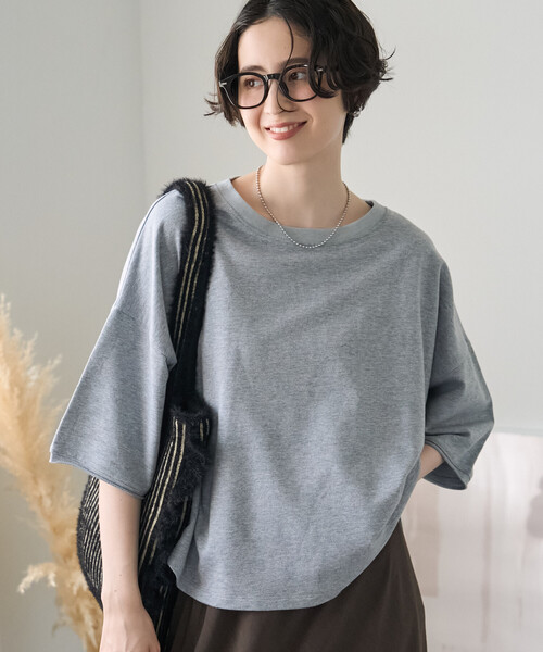 FREAK'S STORE(フリークスストア)の「裏毛Tシャツ(Tシャツ/カットソー・レディース・チャコール/グレー/ベージュ・フリ-)」の2枚目の写真