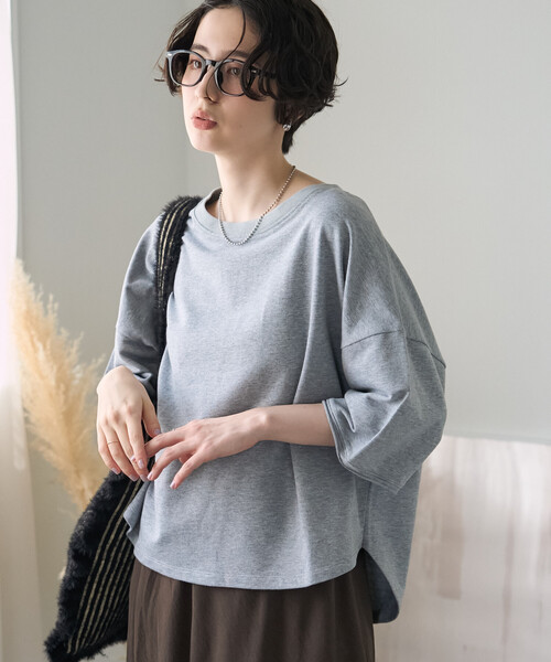 FREAK'S STORE(フリークスストア)の「裏毛Tシャツ(Tシャツ/カットソー・レディース・チャコール/グレー/ベージュ・フリ-)」の14枚目の写真
