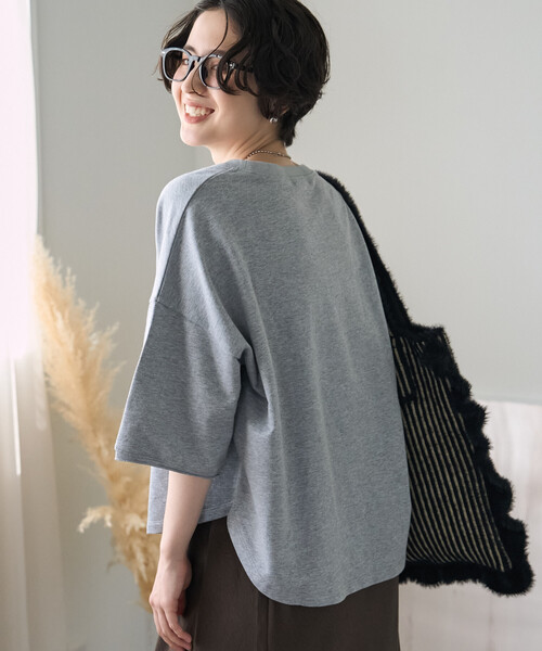 FREAK'S STORE(フリークスストア)の「裏毛Tシャツ(Tシャツ/カットソー・レディース・チャコール/グレー/ベージュ・フリ-)」の15枚目の写真