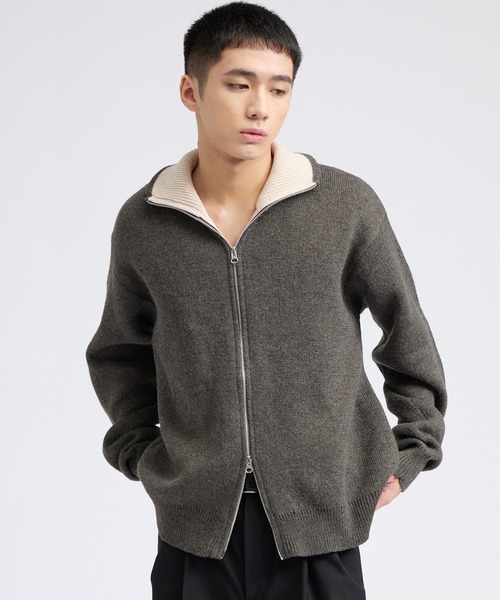 Parts Lab.（パーツラボ）の「【Parts Lab.】Double Face Drivers Knit / ダブルフェイス・ドライバーズニット（ニット/セーター・メンズ・ブラック系1/ネイビー系1/カーキ/ブラウン系1/グレー系1/カーキ系1・M/S/L）」の5枚目の写真