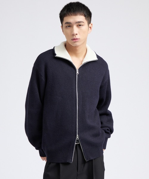 Parts Lab.（パーツラボ）の「【Parts Lab.】Double Face Drivers Knit / ダブルフェイス・ドライバーズニット（ニット/セーター・メンズ・ブラック系1/ネイビー系1/カーキ/ブラウン系1/グレー系1/カーキ系1・M/S/L）」の6枚目の写真