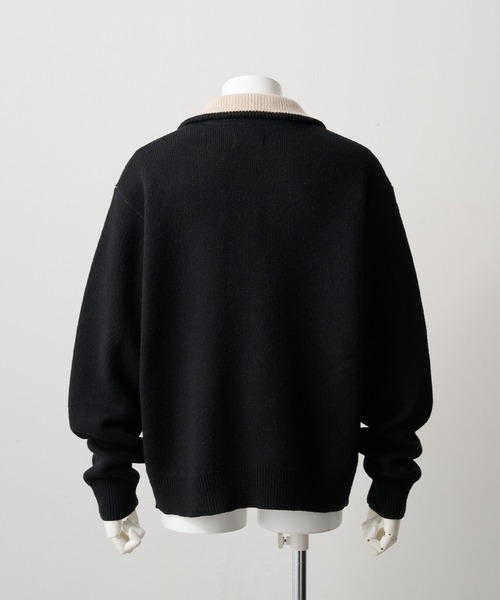 Parts Lab.（パーツラボ）の「【Parts Lab.】Double Face Drivers Knit / ダブルフェイス・ドライバーズニット（ニット/セーター・メンズ・ブラック系1/ネイビー系1/カーキ/ブラウン系1/グレー系1/カーキ系1・M/S/L）」の22枚目の写真