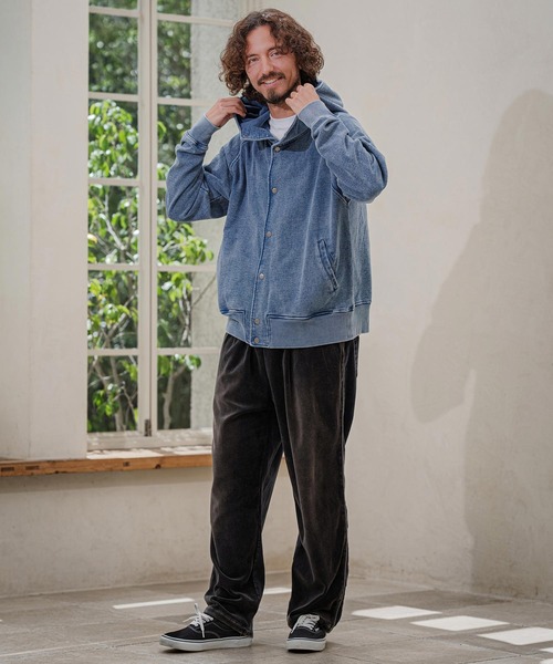 CAMBIO（カンビオ）の「mj11898- Washed Denim Fleece Snap Hoodie フードジャケット(CMP-262-005)（その他アウター・メンズ・ブルー/ブルー系その他・L/M/S）」の6枚目の写真