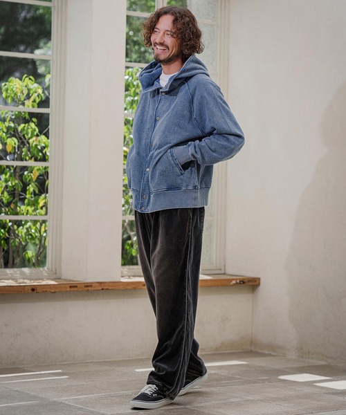 CAMBIO（カンビオ）の「mj11898- Washed Denim Fleece Snap Hoodie フードジャケット(CMP-262-005)（その他アウター・メンズ・ブルー/ブルー系その他・L/M/S）」の7枚目の写真