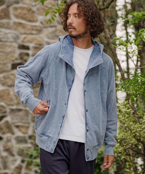 CAMBIO（カンビオ）の「mj11898- Washed Denim Fleece Snap Hoodie フードジャケット(CMP-262-005)（その他アウター・メンズ・ブルー/ブルー系その他・L/M/S）」の8枚目の写真