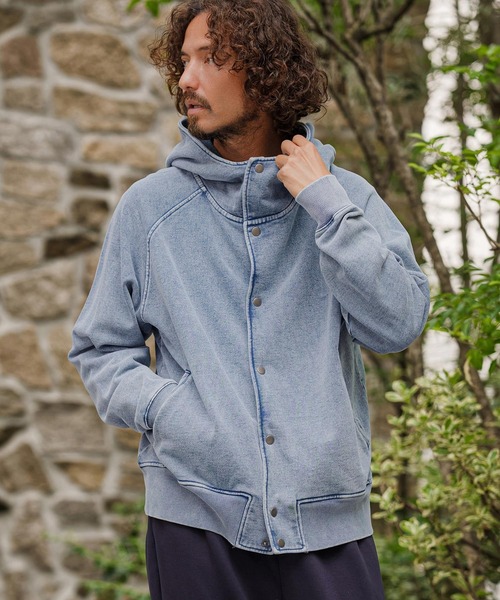 CAMBIO（カンビオ）の「mj11898- Washed Denim Fleece Snap Hoodie フードジャケット(CMP-262-005)（その他アウター・メンズ・ブルー/ブルー系その他・L/M/S）」の10枚目の写真