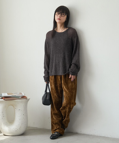 FREAK'S STORE(フリークスストア)の「フラットコーデュロイ イージーパンツ/ベロアライク コーデュロイ イージーパンツ(その他パンツ・レディース・ブラック/ベージュ/チャコール・SMALL/MEDIUM)」の8枚目の写真