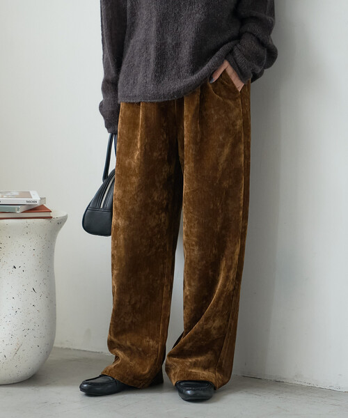 FREAK'S STORE(フリークスストア)の「フラットコーデュロイ イージーパンツ/ベロアライク コーデュロイ イージーパンツ(その他パンツ・レディース・ブラック/ベージュ/チャコール・SMALL/MEDIUM)」の11枚目の写真