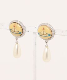 ENAMEL BUTTON EARRINGS