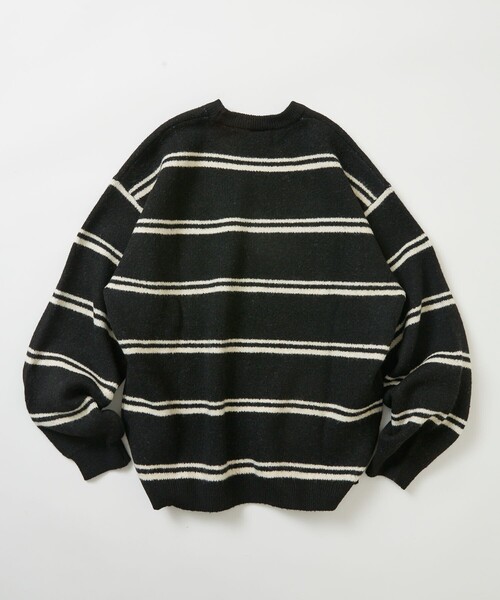 FREAK'S STORE(フリークスストア)の「限定展開 ボーダー カラー クルーネック ニット(ニット/セーター・メンズ・チャコールグレー/ブラウン/ブラック/サックスブルー・SMALL/MEDIUM/LARGE)」の10枚目の写真