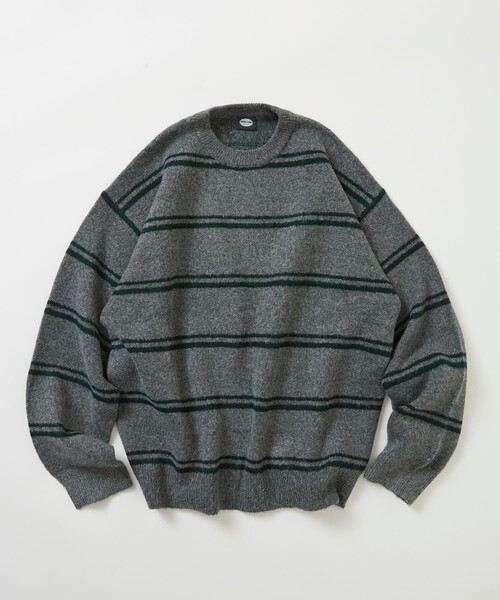 FREAK'S STORE(フリークスストア)の「限定展開 ボーダー カラー クルーネック ニット(ニット/セーター・メンズ・チャコールグレー/ブラウン/ブラック/サックスブルー・SMALL/MEDIUM/LARGE)」の13枚目の写真