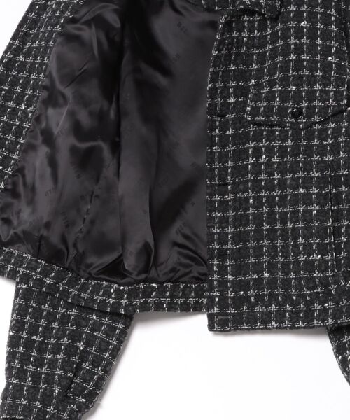 MSGM(エムエスジーエム)の「ブークレツイード ジャケット(ブルゾン・メンズ・ブラック・46/48)」の8枚目の写真