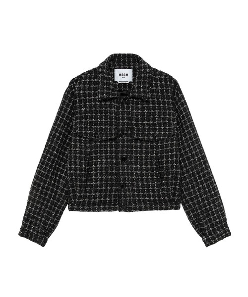MSGM(エムエスジーエム)の「ブークレツイード ジャケット(ブルゾン・メンズ・ブラック・46/48)」の1枚目の写真