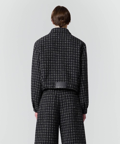 MSGM(エムエスジーエム)の「ブークレツイード ジャケット(ブルゾン・メンズ・ブラック・46/48)」の3枚目の写真
