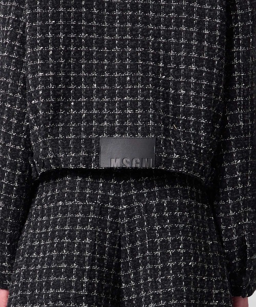 MSGM(エムエスジーエム)の「ブークレツイード ジャケット(ブルゾン・メンズ・ブラック・46/48)」の5枚目の写真