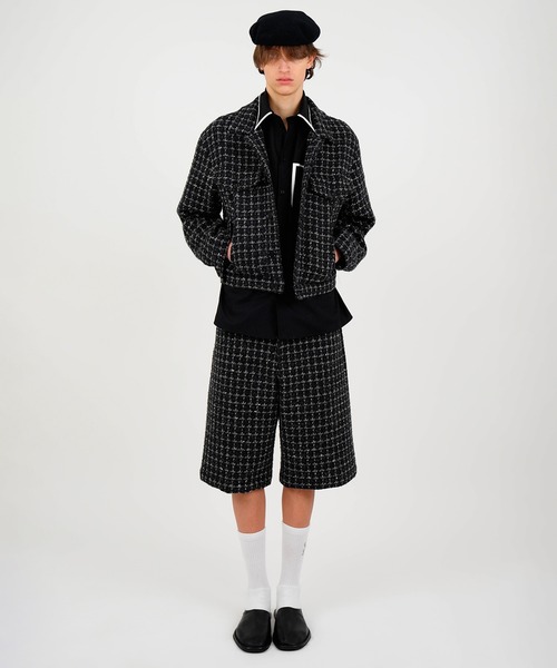 MSGM(エムエスジーエム)の「ブークレツイード ジャケット(ブルゾン・メンズ・ブラック・46/48)」の6枚目の写真
