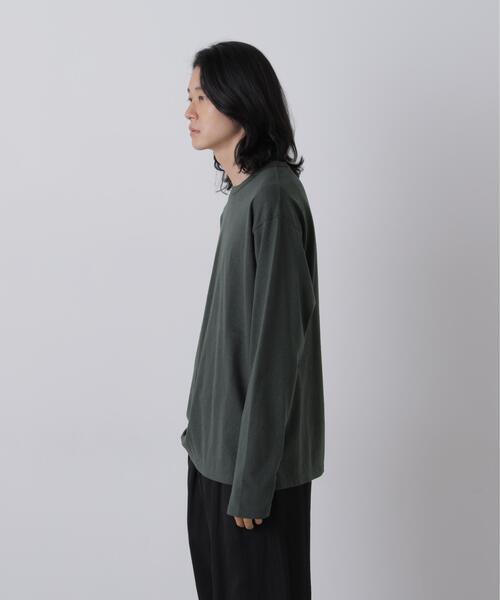YLEVE(イレーヴ)の「YLEVE / COTTON SILK NOIL PULLOVER(Tシャツ/カットソー・メンズ・ホワイト/グレー系その他3・4)」の4枚目の写真