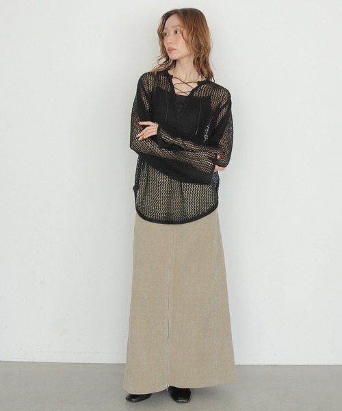 CLEIO(クレイオ)の「【CLEIO】モヘヤタッチメッシュニットプルオーバー MOHAIR-TOUCH MESH KNIT PULLOVER(ニット/セーター・レディース・ブラック/ベージュ/ピンク/サックスブルー・FREE)」の16枚目の写真