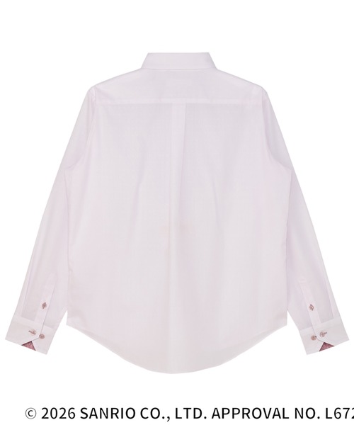 TOKYO SHIRTS(トウキョウシャツ)の「【サンリオキャラクターズ×TOKYO SHIRTS】 形態安定ノンアイロン ワイド 長袖ビジネスワイシャツ(ビジネスシャツ・レディース・ピンク・L/LL/M)」の2枚目の写真
