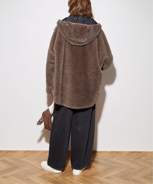 collection PRIVEE?(コレクションプリヴェ)の「COLLECTION PRIVEE? 別注 ECO-FUR JK hoodpockets ジャケット(その他アウター・レディース・ブラック系その他・42)」の8枚目の写真