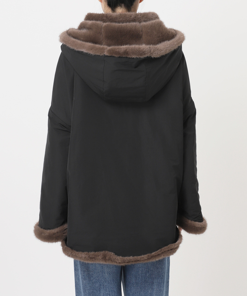 collection PRIVEE?(コレクションプリヴェ)の「COLLECTION PRIVEE? 別注 ECO-FUR JK hoodpockets ジャケット(その他アウター・レディース・ブラック系その他・42)」の21枚目の写真