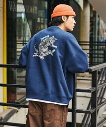 THRASHER/スラッシャー 限定展開 別注 キャットモチーフ プリント スウェット