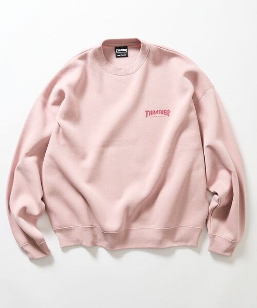 THRASHER（スラッシャー）の「THRASHER/スラッシャー 限定展開 別注 キャットモチーフ プリント スウェット（スウェット・メンズ・ピンク/アッシュグレー/スミクロ/ネイビー・SMALL/LARGE/MEDIUM）」の14枚目の写真