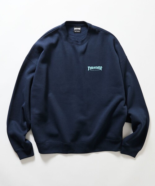 THRASHER（スラッシャー）の「THRASHER/スラッシャー 限定展開 別注 キャットモチーフ プリント スウェット（スウェット・メンズ・ピンク/アッシュグレー/スミクロ/ネイビー・SMALL/LARGE/MEDIUM）」の16枚目の写真