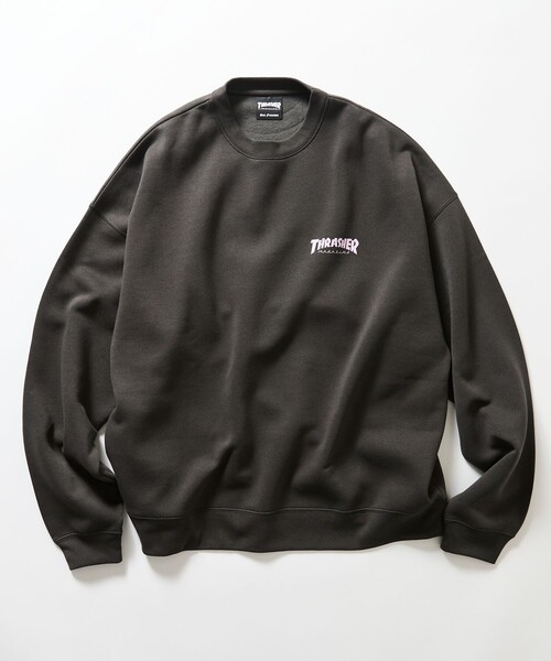 THRASHER（スラッシャー）の「THRASHER/スラッシャー 限定展開 別注 キャットモチーフ プリント スウェット（スウェット・メンズ・ピンク/アッシュグレー/スミクロ/ネイビー・SMALL/LARGE/MEDIUM）」の18枚目の写真
